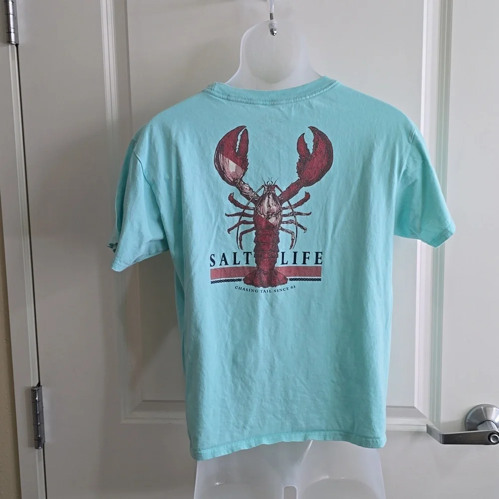 Salt‎ Life Teal T-shirt Size Youth XL